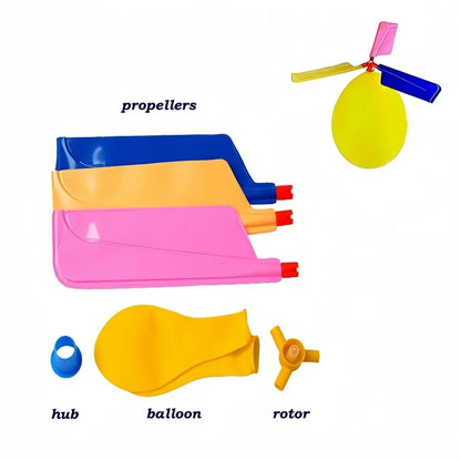 5PCS Propeller Balloon Helicopter Toys DIY Balloon with Whistle Outdoor Flying Balloon Birthday Party Decoration Gift