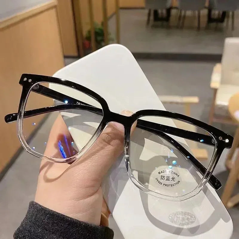 Vintage Transparent Computer Glasses Frame Women Men Anti Blue Light Square Eyewear Blocking Glasses Optical Spectacle Eyegla