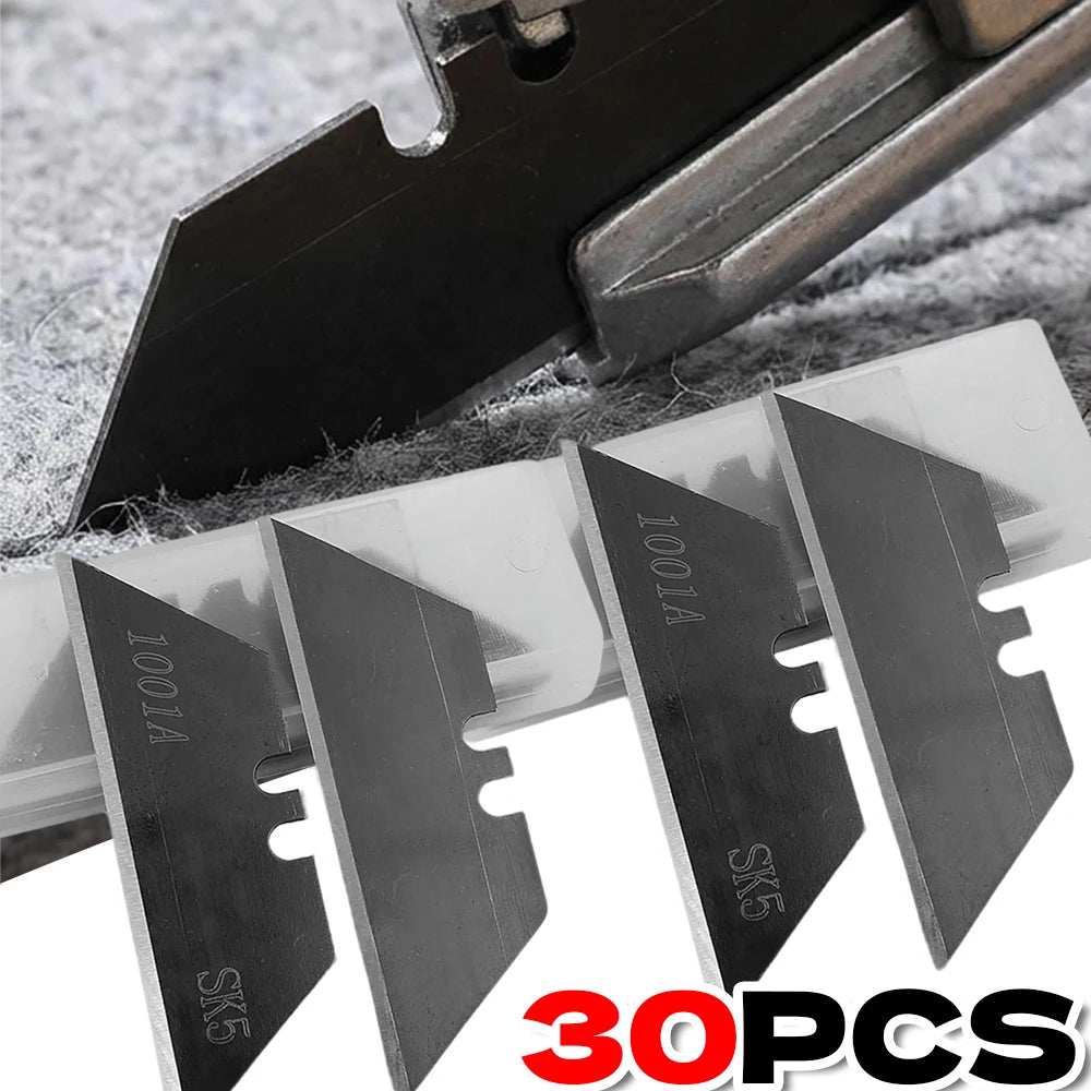 Utility Knife Trapezoid Blades Replacement Set DIY Art Craft Cutter Tool Alloy Steel Ladder Blade Multifunction Carving Suppl