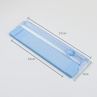 A4 Bidirectional Cutting Paper Cutter with Pull-out Ruler for Photo Trimmers Scrapbook Lightweight Cutting Mat Machine - Blue