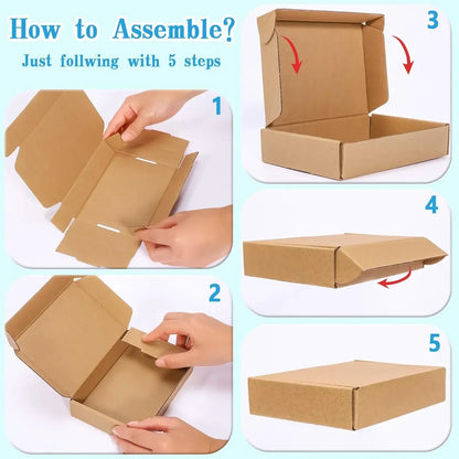 20/10PCS Corrugated Box Mailers,Brown Cardboard Shipping Box Corrugated Box Mailer Shipping Box Kraft Paper Packaging Box