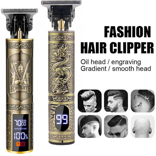 Vintage Hair Clipper Cordless Trimmer portable USB Fast Charging Hair Cutting Machine Electric Shaver Barber Professional Bar