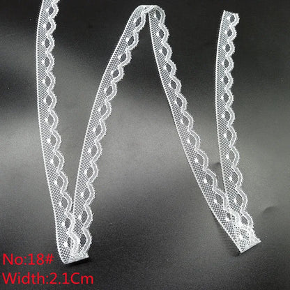 10 Yards 38 Kinds of White Lace Ribbon African Lace Fabric DIY Webbing Decoration Gifts Packing Sewing Clothes Material Craft