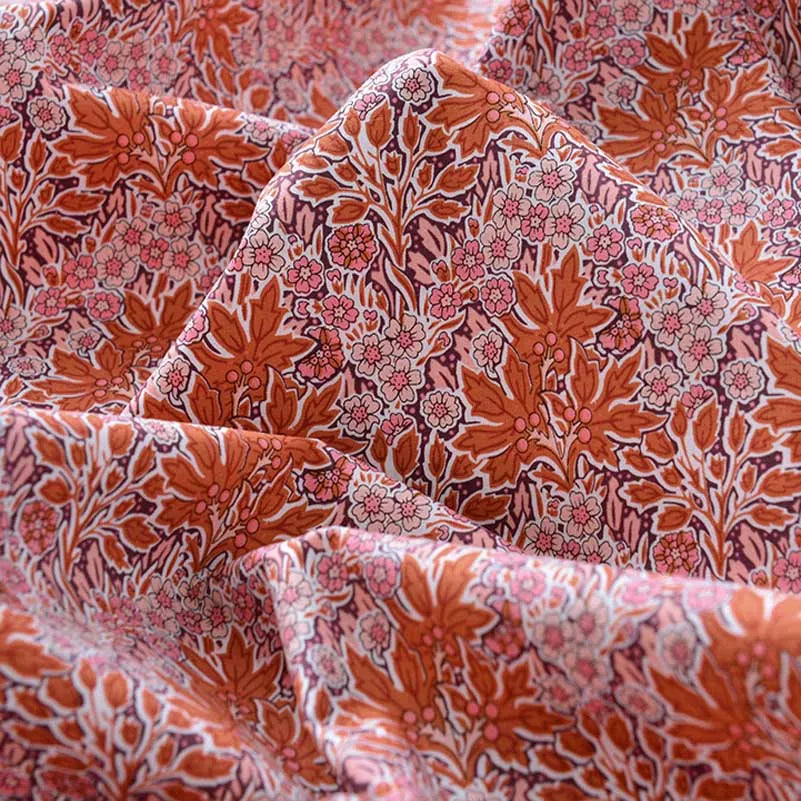 Floral Fabric Flower Cotton Printed Poplin Quilting Clothes Patchwork Muslin Sewing Accessories - J011