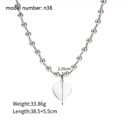 2026 Vintage Necklace On Neck Chain Women's Jewelry Accessories For Girls Clothing Aesthetic Gifts Fashion Pendant - gold n38