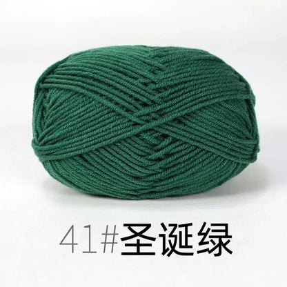 50g 4ply Milk Cotton Knitting Wool Yarn Needlework Dyed Lanas For Crochet Craft Sweater Hat Dolls Sewing Knitting Tools - 41