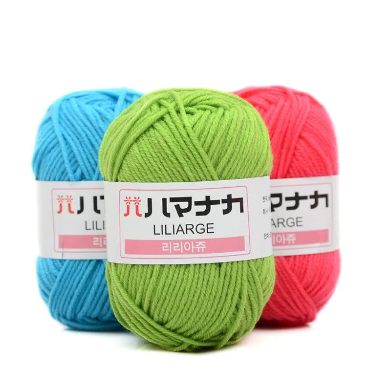 DIY Baby Milk Sweet Soft Cotton Knitting Wool Yarn Thick Fiber Velvet Yarn Hand Knitting Wool Crochet Yarn for DIY Sweater