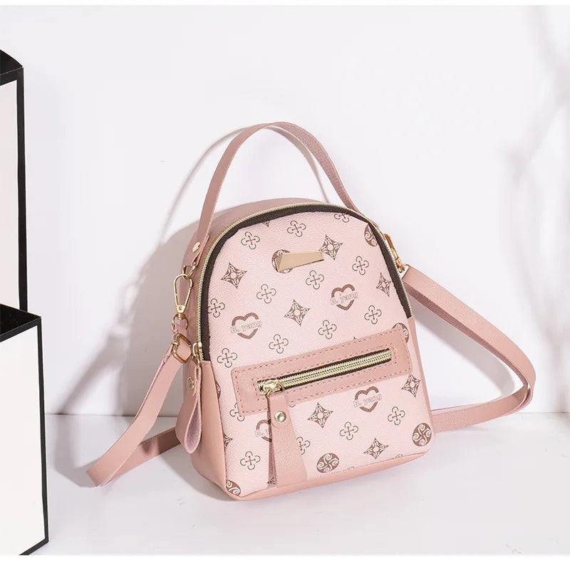 Flower Backpack 2022 Ladies Bag Fashion Backpack Women's Bag Women's Fresh and Sweet Student School Bag - Pink