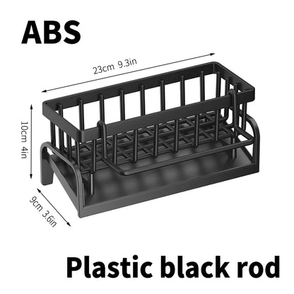 Kitchen stainless steel shelf, sponge drain rack, sink drainage rack, dishwashing supplies, dishcloth storage, drainage rack 
