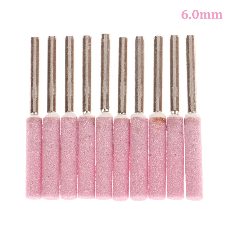 10Pcs Chainsaw Sharpener Grinding Stone File 4/4.8/5.5/6mm Chains Saw Sharpening Set Polishing Metals Chainsaw Sharpener Ston