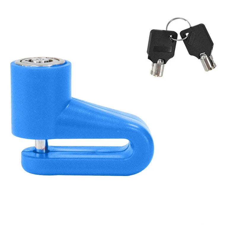 Anti-theft Disc Brake Lock or Bike Motorcycle Scooter Anti-Theft Security Lock Waterproof Portable Cycling Safety Lock with K