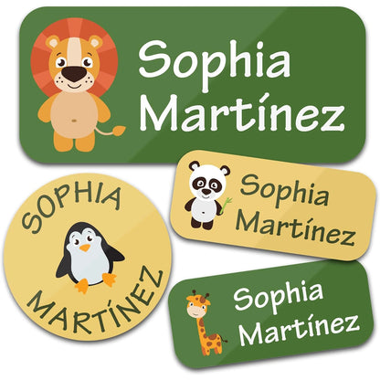 TREES 140PCS Custom Waterproof Name tags Stickers ,cartoon style, nakrjki na ubrania imie，autocollants personnalisés prenom,