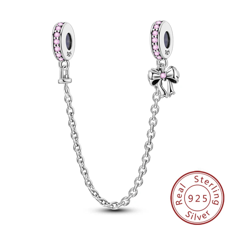 925 Sterling Silve Charms Beads Forever Love Heart Sister Family Life Charms Dangle For Bracelet Woman Jewelry Gifts - KTC122