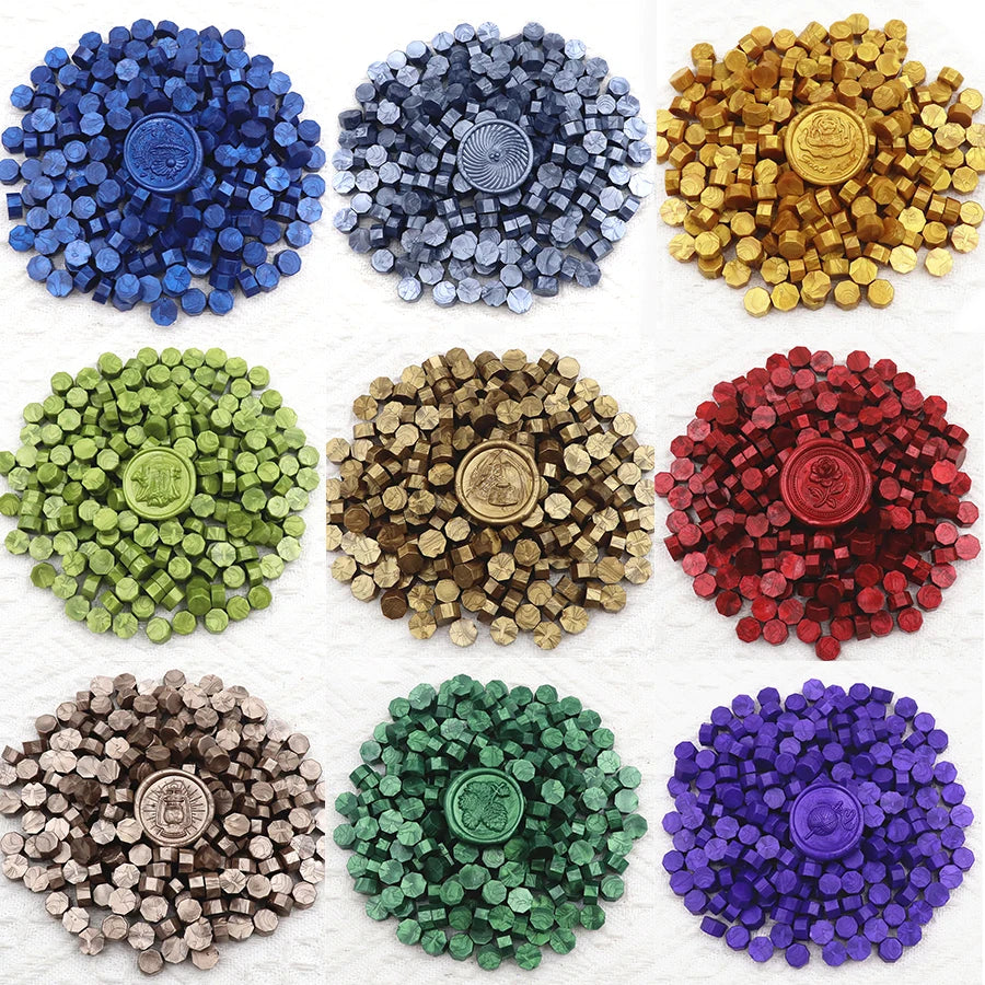 200pcs Octagon Sealing Wax Beads for Wax Seal Stamp for Scrapbooking Cards Envelopes Wedding Invitations Gift Packaging