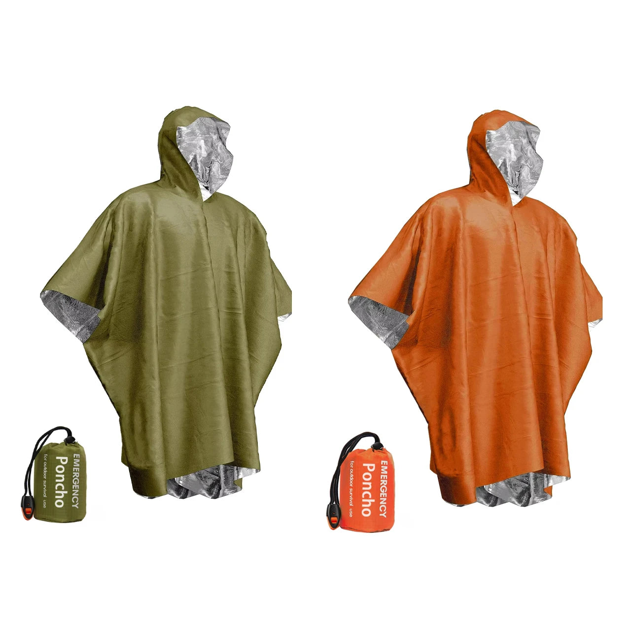 Emergency Waterproof Raincoat Aluminum Film Disposable Poncho Warm Thermal Rainwear Blankets Survival Tools Camping Equipment