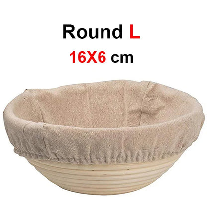 Handmade Rattan Bread Proofing Basket Natural Fermentation Sourdough Banneton Bread Basket Dough Rattan Wicker Baking Bowl - 