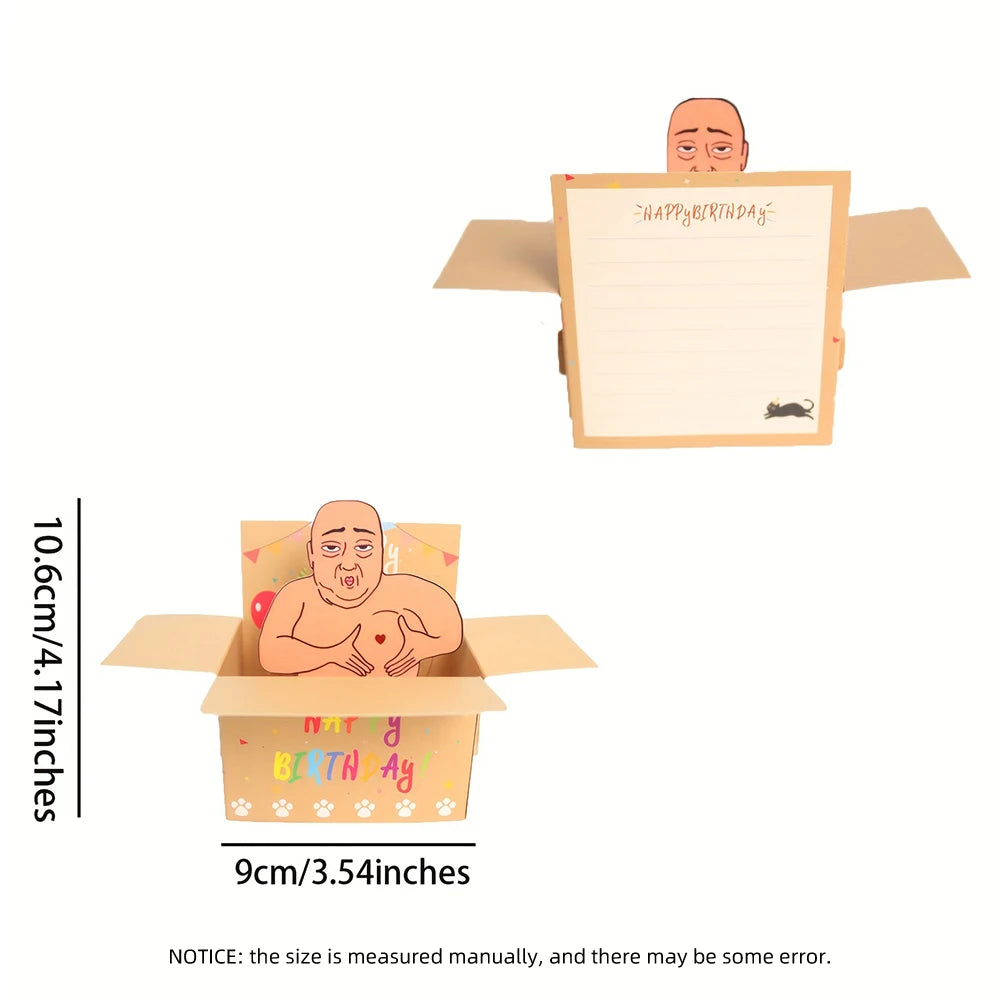 Funny Happy Birthday Pop-Up Birthday Card Cute Desktop Novelty Hilarious Desktop Decoration For Party Fun Office/Home Decor