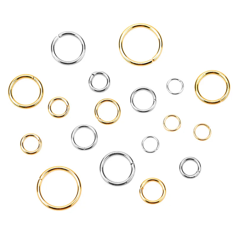100pcs PVD Stainless Steel Open Jump Rings Lot 3 4 5 6 7 8 10 mm Split Rings Connectors For Bracelet Necklace Diy Jewelry Mak