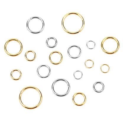 100pcs PVD Stainless Steel Open Jump Rings Lot 3 4 5 6 7 8 10 mm Split Rings Connectors For Bracelet Necklace Diy Jewelry Mak