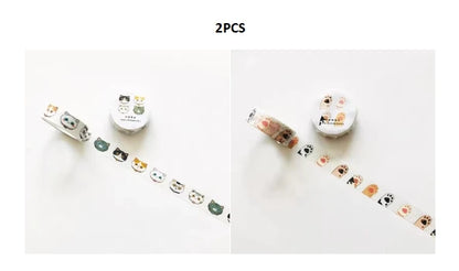 Washi Tapes Cartoon Cat Masking Tape Washi Stickers Scrapbooking Adhesive DIY Decorative Stationery School Supplies