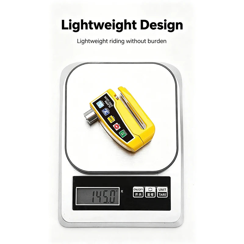 Motorcycle & Bicycle Disc Brake Lock Aluminum Alloy Bike Anti-theft Wheel Disc Brake Lock waterproof Security Alarm Protectio