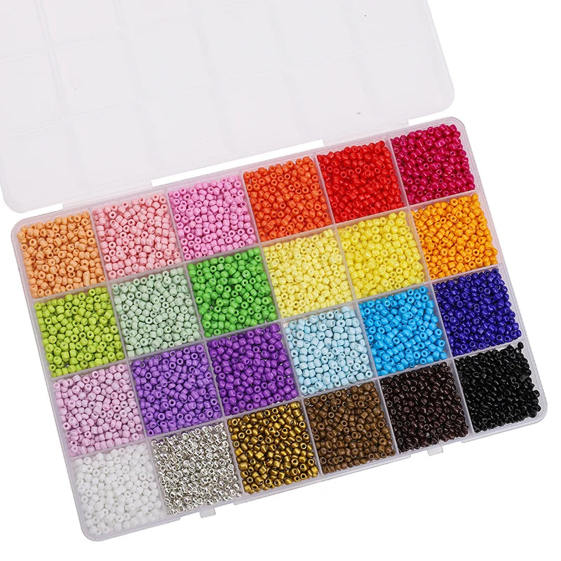 About 5200Pcs24 Grid Rice Bead Box Handmade DIY Jewelry Bracelet Earrings Kandi Jewelry Accessories Materials - style7