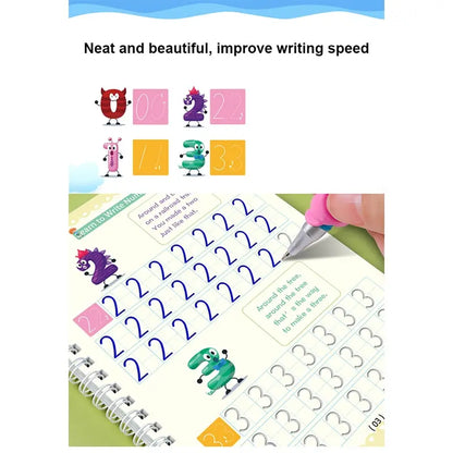 Writing Exercise Books English Groove Magic Practice Copybook Children's Book Learning Numbers Letters Alphabet Calligraphy G