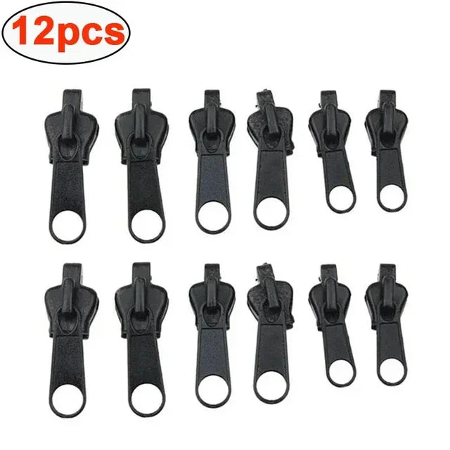 6/12pcs Instant Zipper Universal Instant Fix Repair Kit Replacement Zip Slider Teeth Multifunctional Clothing Replacement Zip