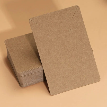 50pcs 6x9cm Necklace Earrings Ear Studs Packaging Card Blank Jewelry Display Card Kraft Paper Card For Jewelry Packaging - kr