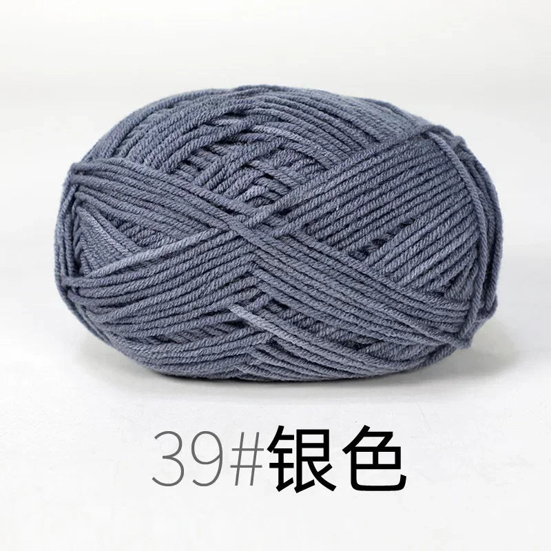50g 4ply Milk Cotton Knitting Wool Yarn Needlework Dyed Lanas For Crochet Craft Sweater Hat Dolls Sewing Knitting Tools - 39