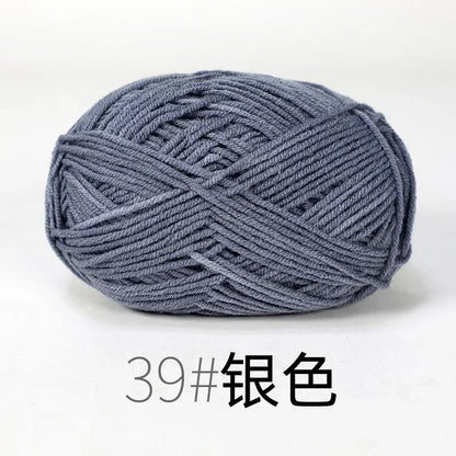 50g 4ply Milk Cotton Knitting Wool Yarn Needlework Dyed Lanas For Crochet Craft Sweater Hat Dolls Sewing Knitting Tools - 39