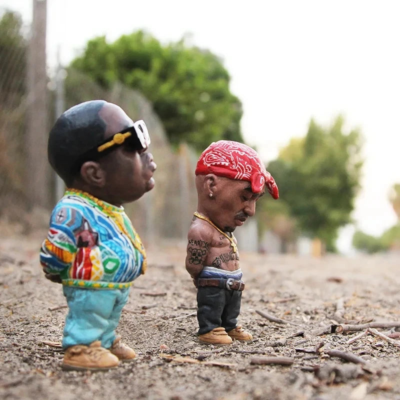 Fashion Tupac Rapper Figure Hip Hop Star Guy Pac Snoop Dogg Figurine Cool Stuff Figures Collection Model Creative Statue
