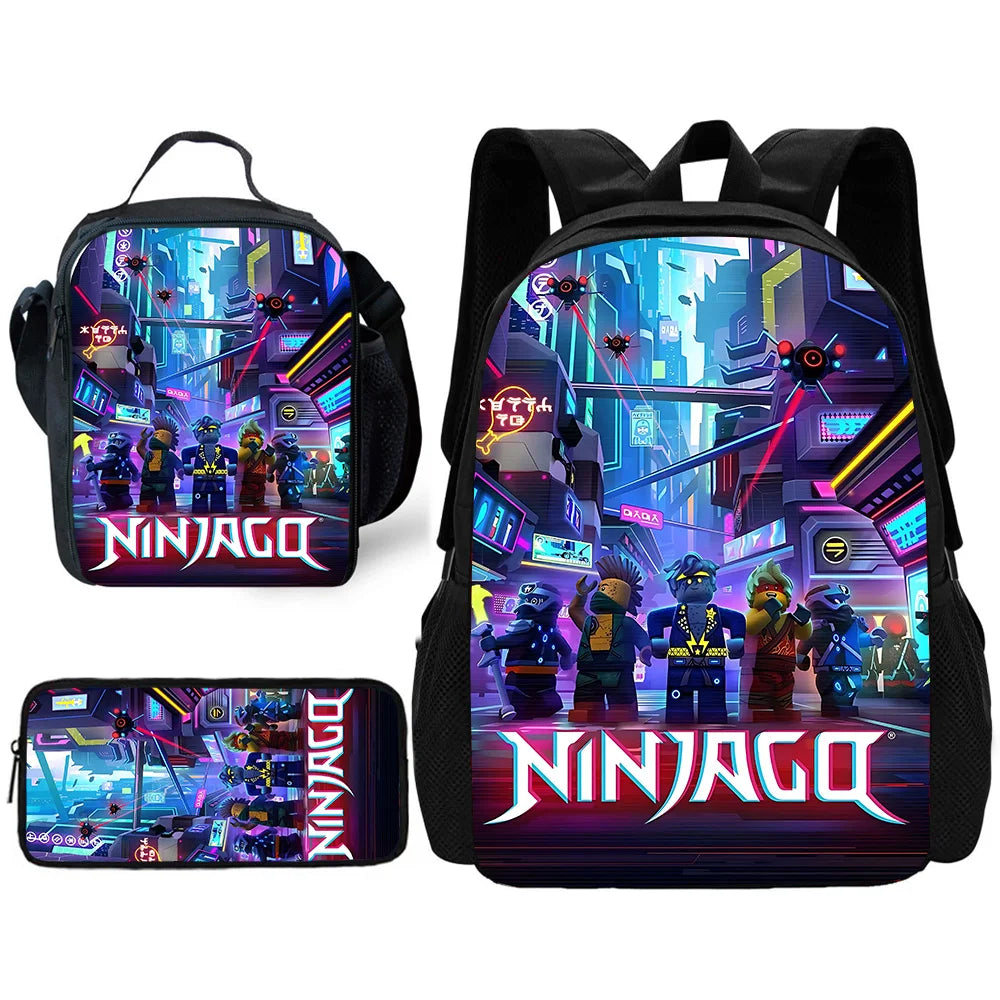 Child School Cool Game NinjagoS-Backpack with Lunch Bags ,Pencil Bags ,School Bags for Boys Girls Best Gift - TZ-46X23A3