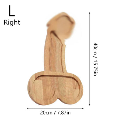 Wooden Funny Plate Creativity Dinner Party Barbecue Tableware Bbq Snack Candy Dish Dining Table Atmosphere Props Shelf - L ri