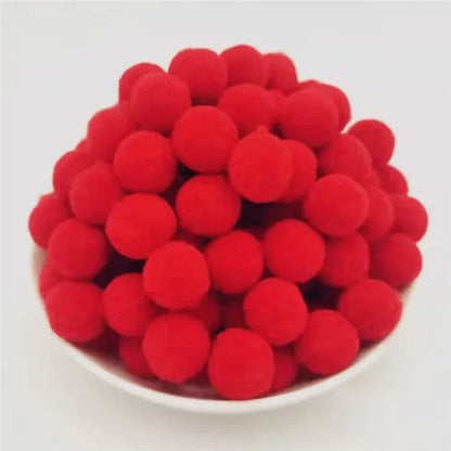Kids DIY Pompoms Toy Craft Supplies Mini Fluffy Pompon 10/15/20/25mm Pom Poms Christmas Home Decoration Accessories 100pcs/50