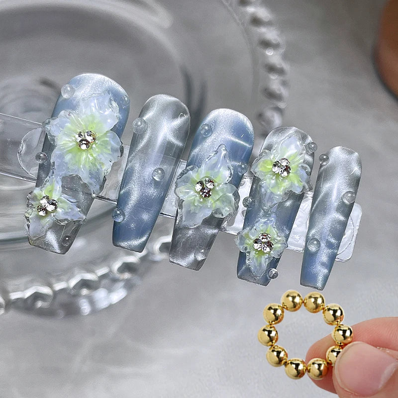 10pcs/20pcs Water Ripple Cat Eye Magnetic Gel Beads Multifunctional Nail Art Flower Carving Cat Magnet DIY Nail Art Design To