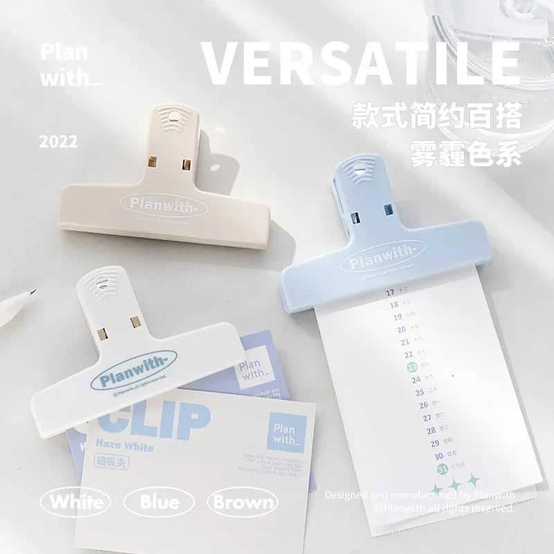1pc Multifunctional Student Journal Stationery Magnetic Clip Simple Receipt Office Book Securing Storage Clip School Supplies