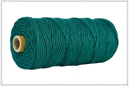 Handmade Boho Decor 4mm 100% Colorful Cotton Cord Rope Thread Twisted Macrame String DIY Home Wedding Decoration Supply 110ya