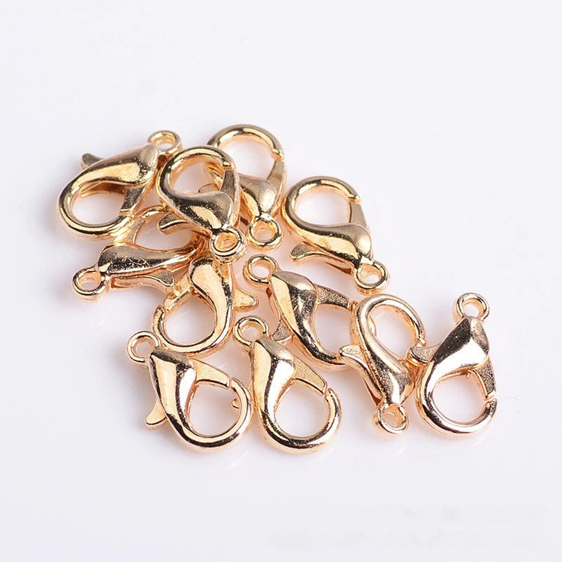 100-200pcs/lot Lobster Clasps Jewelry Making Materials Hooks Chain Closure DIY Accessories Supplies For Bracelets Necklaces