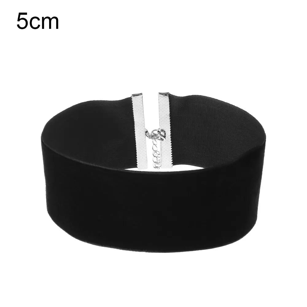 Adjustable Elegant Classic Vintage Velvet Choker Gothic Black Ribbon Necklace - 5cm