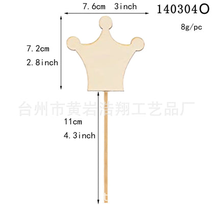 10PCS Fairy Wands Craft Kit Unfinished Wooden Princess Wands DIY Fun Party Supplies for Birthday Parties Gift Craft Activity 