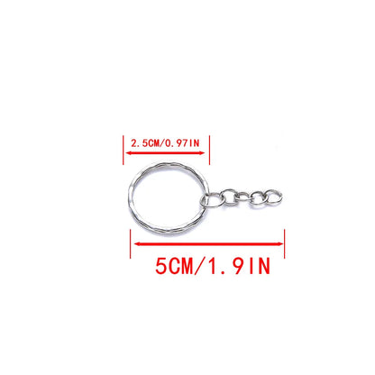 25mm*50pcs Flat Ring, Metal Circular Buckle, Round Ring, Smooth Dog Buckle, Embossed Circular Ring, Hanging Buckle, Hook Buck