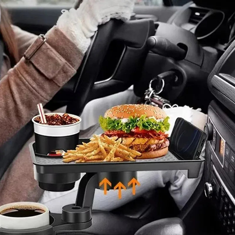 Universal Car Cup Holder Tray - 360 ° Rotating Adjustable Dual Cup Organizer