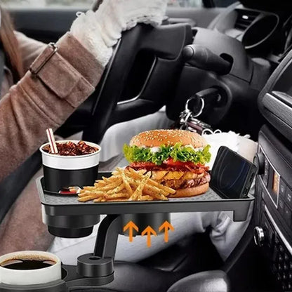 Universal Car Cup Holder Tray - 360 ° Rotating Adjustable Dual Cup Organizer