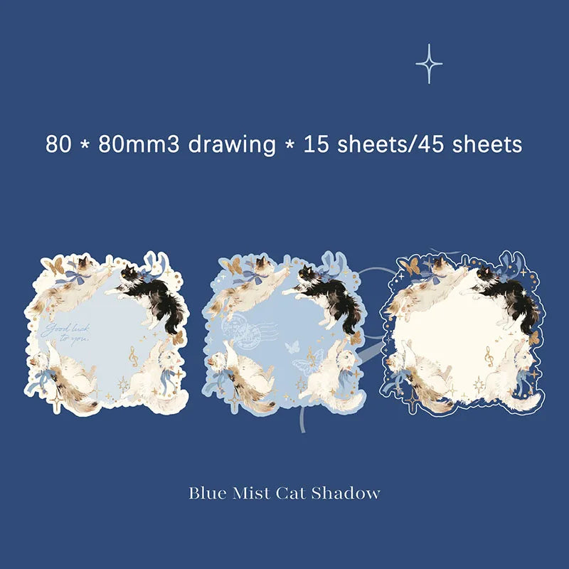 Embossed hot stamping sticky notes, Uus ring series, Korean cat themed irregular sticky notes
