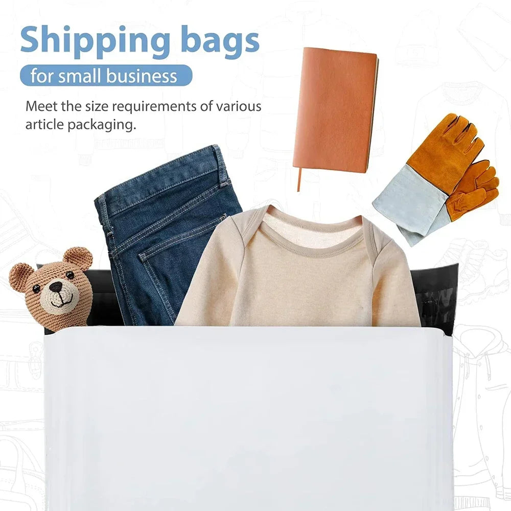 10-40Pcs Self Seal Shipping Bags Portable Poly Mailers Strong Adhesive Packing Mailing Envelopes 17x32cm 28x42cm 32x45cm 25x3