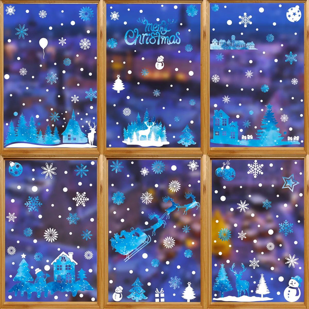 Window Stickers Christmas Decoration for Home New Year Santa Wall Sticker Navidad Gift Festival Party Xmas Window Decor Decal