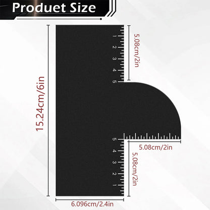 1Pcs Men Hair Styling Template Barber Haircut Card with Measurement Indicator Men Hairline Beard Lineup Guide Haircut Templat