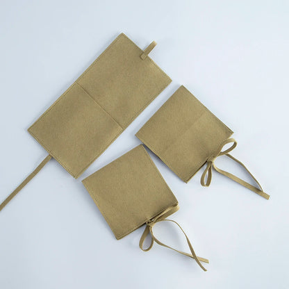 10pcs Velvet Jewelry Packaging Pouches Chic Wedding Favor Bags Cream Microfiber Cosmetic Bags Product Package Wedding Gift Ba