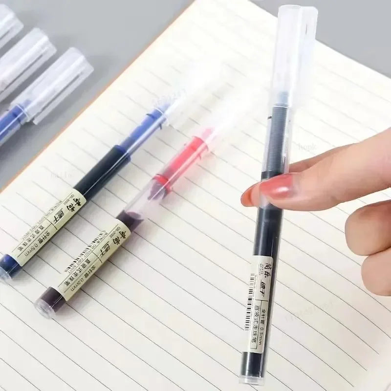 3-102Pcs/set Needle Type Gel Pens Straight Liquid Ballpoint Pen Kawaii Stationery School Office Supplies Writing